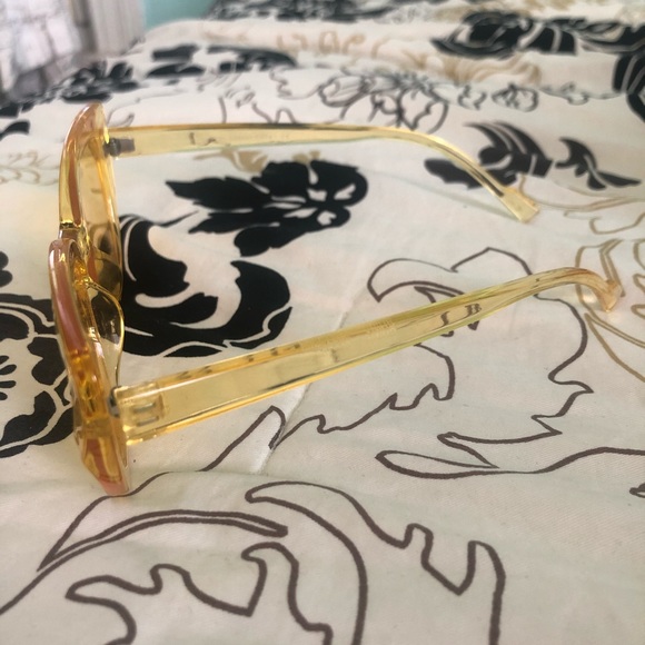Sunglasses- Forever 21 Yellow Cat Eye sunglasses - Picture 3 of 4